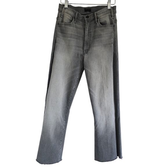 Mother The Hustler Ankle Jeans Gray Flare -26 in Supermoon Highrise Raw Hem - Picture 3 of 15